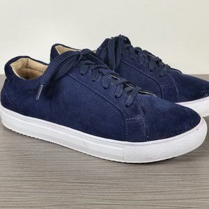 14th & Union Cameo Lace Up Sneaker, Navy Suede, Womens Size 8.5 M